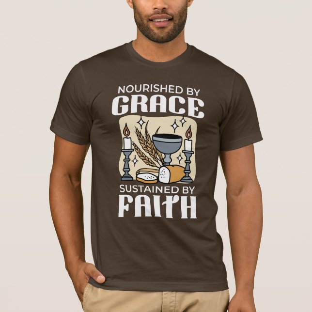 Spiritual Faith and Grace – Uplifting Christian T-Shirt (Front)