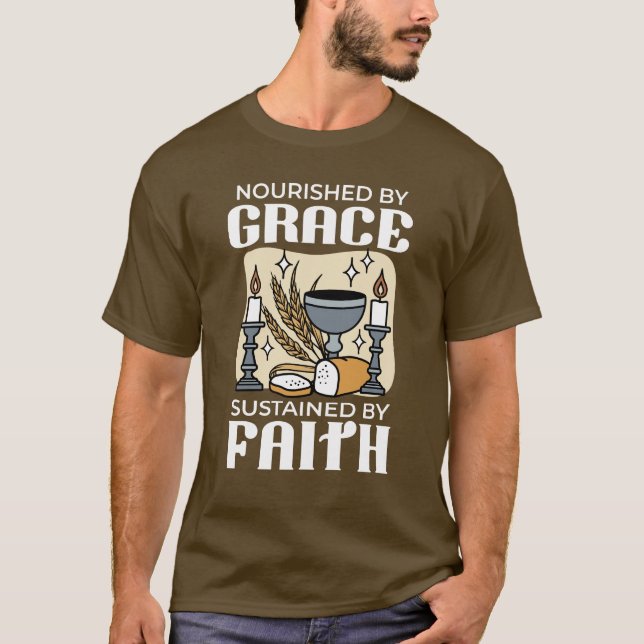 Spiritual Faith and Grace – Uplifting Christian T-Shirt (Front)