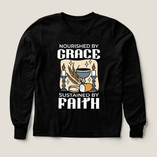 Spiritual Faith and Grace – Uplifting Christian Tri-Blend Shirts (Design Front)