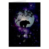 Spiritual Follow Your Dreams Bear And Compass Card (Front)