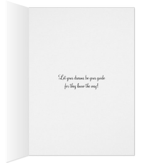 Spiritual Follow Your Dreams Bear And Compass Card (Inside (Right))