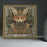 Spiritual Fox Personalized Tribal Art Altarpiece Ceramic Tile<br><div class="desc">Step into a realm of mystery and beauty with this 'Spiritual Fox' ceramic tile. This unique piece is more than just decor; it's an emblem of love, connection, and personal history, featuring a fox adorned with tribal jewels, and a spirit animal believed to represent a beloved family member or friend....</div>