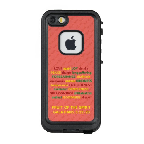 Spiritual FRUIT OF THE SPIRIT Customizable Coral LifeProof FRĒ iPhone SE55s Case