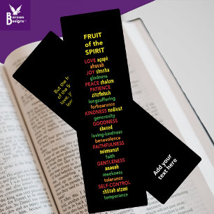 Spiritual FRUIT OF THE SPIRIT Galatians Christian Bookmarks
