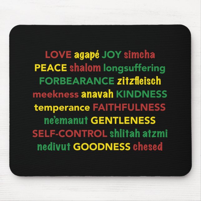 Spiritual FRUIT OF THE SPIRIT Personalizable Mouse Pad (Front)