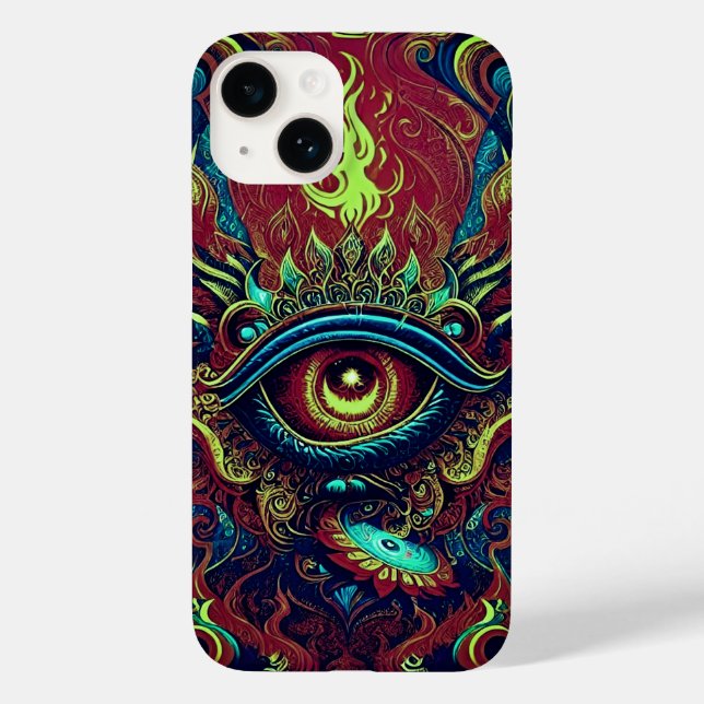 Spiritual Fusion - Flaming Eye Art Case-Mate iPhone Case (Back)
