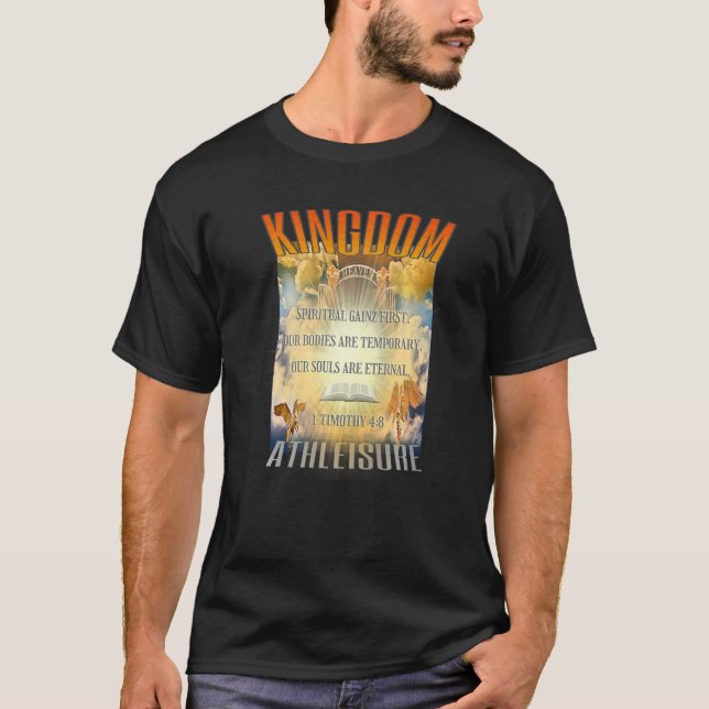 Spiritual Gainz Bible Verse Faith Fitness Modest G T-Shirt (Front)