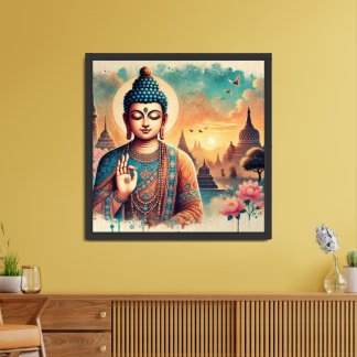 Spiritual Gautam Buddha artwork Framed Art