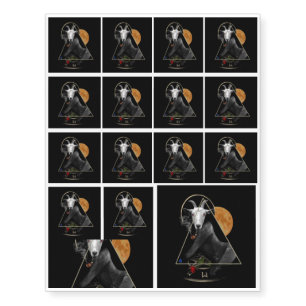 Spiritual goat temporary tattoos