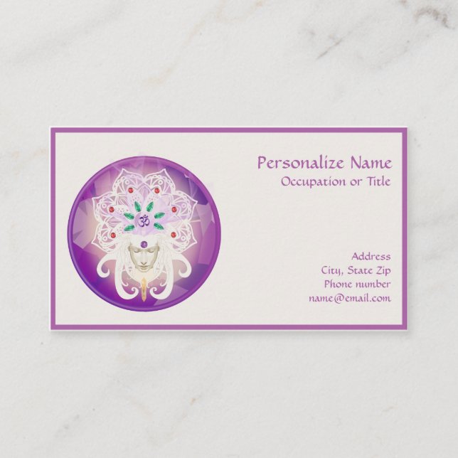 Spiritual Goddess Elegant Business Card (Front)