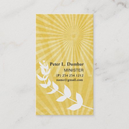 Spiritual  Gold Sunrise Religious Business Card