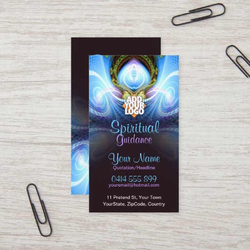 Customizable Spiritual Guidance Holistic Energy Business Card
