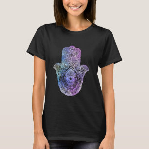 Spiritual Hamsa Hand Mandala  For Happiness T-Shirt