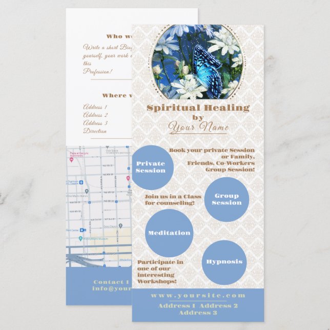 Spiritual Healing - Business Rack Card, Flyer (Front/Back)