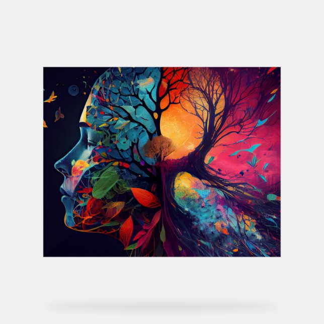 Spiritual Human brain Acrylic Sign (Front)