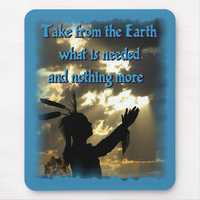 Spiritual Indian Mouse Pad (Front)