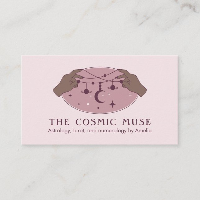 Spiritual Jewelry Designer, Astrologer, Psychic Business Card (Front)