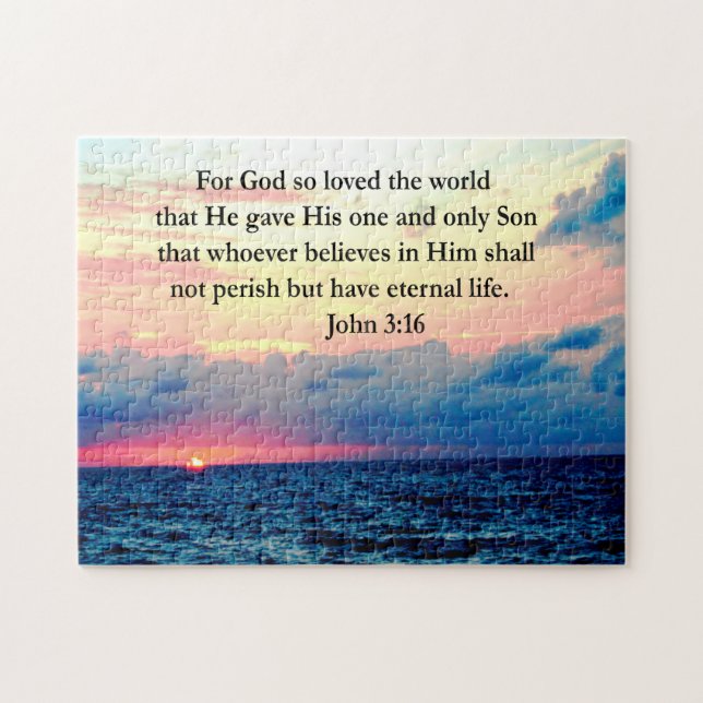 SPIRITUAL JOHN 3:16 PHOTO JIGSAW PUZZLE (Horizontal)