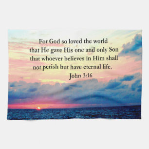 SPIRITUAL JOHN 3:16 PHOTO TOWEL