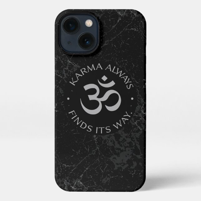 Spiritual Karma Om Design – Mindfulness Collection iPhone Case (Back)