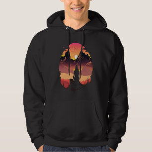Spiritual Life Enthusiasts Mom Doing Meditation In Hoodie