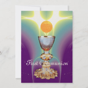 SPIRITUAL LIGHT 1st Holy Communion / Christening Invitation