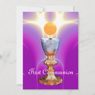 SPIRITUAL LIGHT 1st Holy Communion / Christening, Invitation