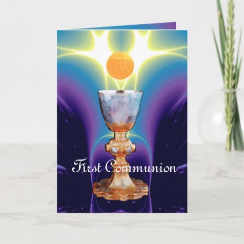 SPIRITUAL LIGHT 1st Holy Communion  Christening Thank You Card