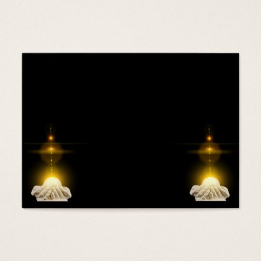 Spiritual light in cupped hands (Front)