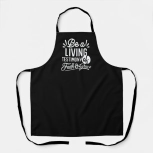 Spiritual Living Testimony Faith and Grace Quote Apron