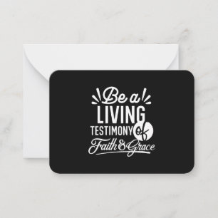 Spiritual Living Testimony Faith and Grace Quote Note Card