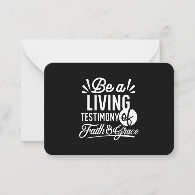 Spiritual Living Testimony Faith and Grace Quote Note Card (Front)