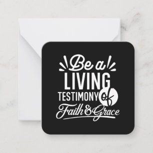 Spiritual Living Testimony Faith and Grace Quote Note Card