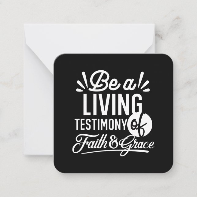 Spiritual Living Testimony Faith and Grace Quote Note Card (Front)