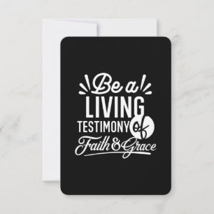 Spiritual Living Testimony Faith and Grace Quote Thank You Card