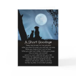 Spiritual Loss of Dog, Cat Sympathy Card with Poem Spiritual Loss of Dog, Cat Sympathy Card with Poem