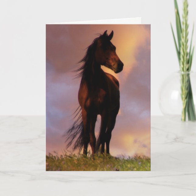 Spiritual Loss of Horse Sympathy Card (Front)