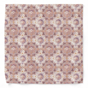 Spiritual Lotus Flower - Floral Mandala Pattern Bandana