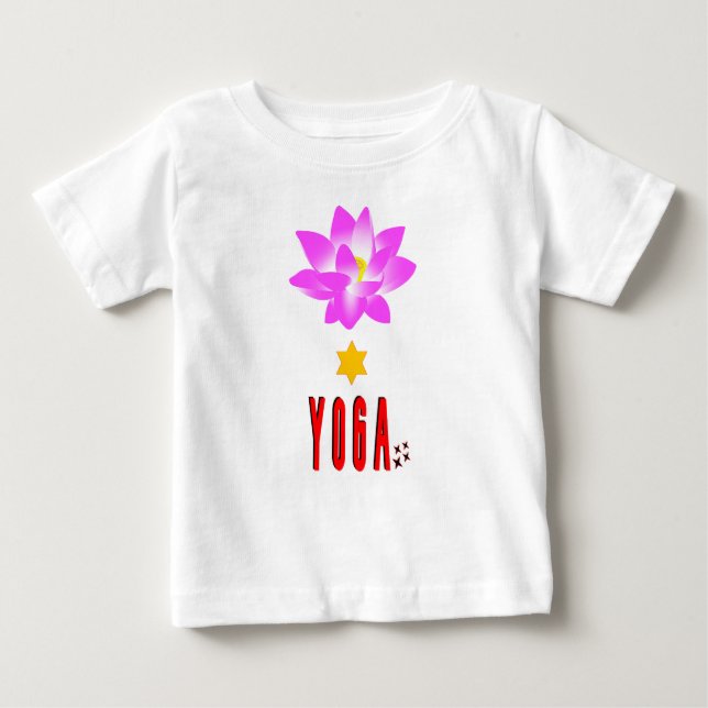 Spiritual Lotus Namaste International Day of Yoga Baby T-Shirt (Front)