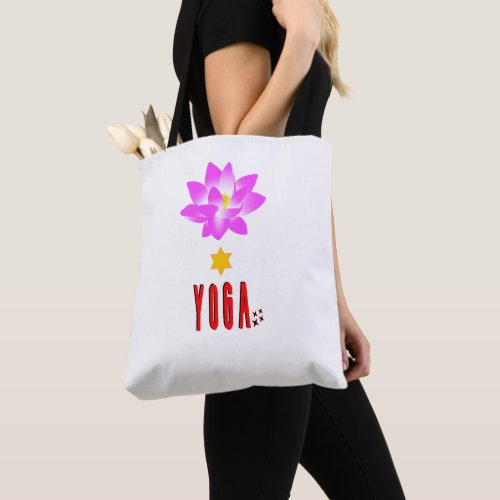 Spiritual Lotus Namaste International Day of Yoga Tote Bag