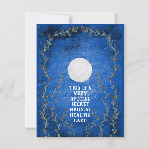 Spiritual magical secret night moon get well soon card