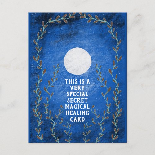 Spiritual magical secret night moon get well soon  postcard