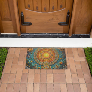 Spiritual Mandala Art Fiber Doormat