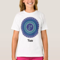 Spiritual Mandala Om Purple Aqua Blue Customized