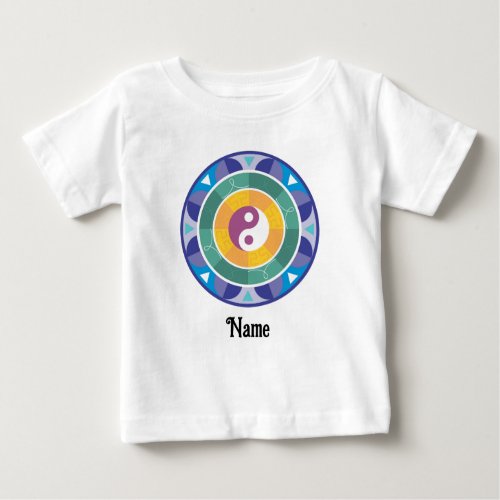 Spiritual Mandala Rainbow Color Chinese Customized Baby T_Shirt