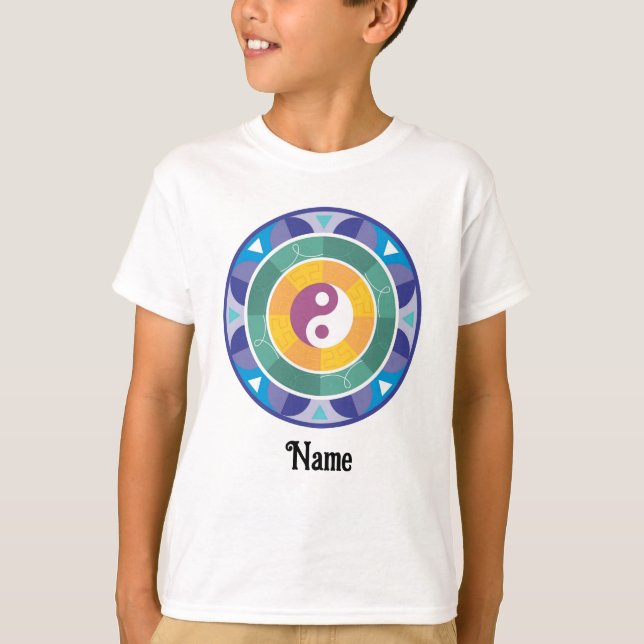 Spiritual Mandala Rainbow Color Chinese Customized T-Shirt (Front)