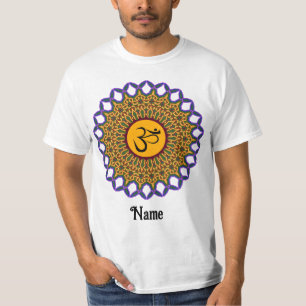 Spiritual Mandala Yoga Om Peacock Customized T-Shirt