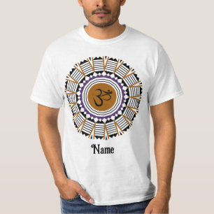 Spiritual Mandala Yoga Om Symbol Purple Customized T-Shirt