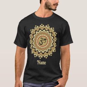 Spiritual Mandala Yoga Om Symbol Retro Customized T-Shirt