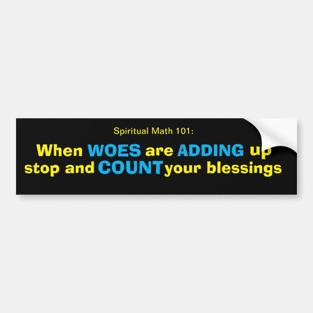 spiritual math 101-14A-bumper sticker (Front)
